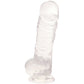 B Yours Plus Hearty n’ Hefty 9 Inch Ballsy Dildo in Clear