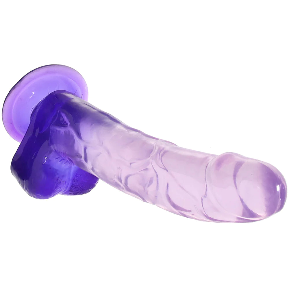 King Cock Clear 9 Inch Ballsy Dildo in Purple