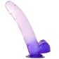 King Cock Clear 9 Inch Ballsy Dildo in Purple