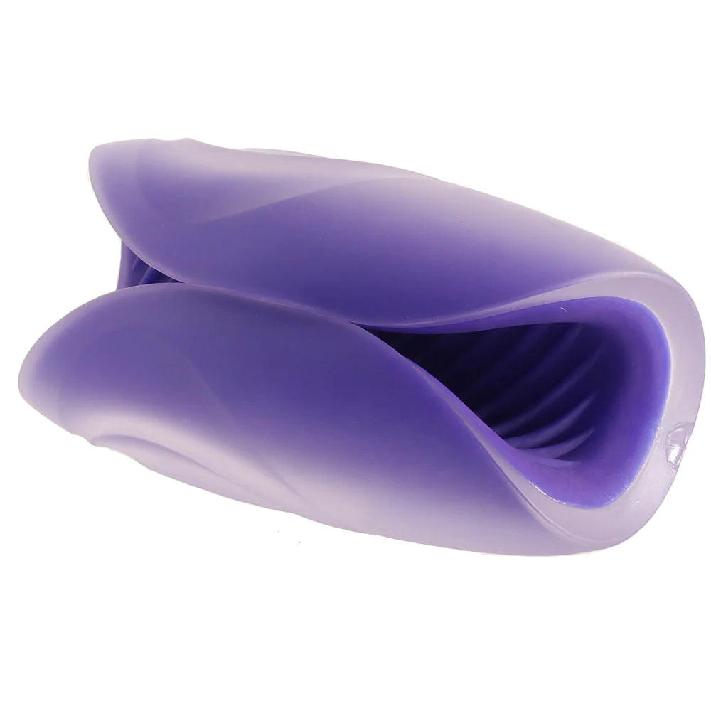 The Gripper Spiral Grip Open Sleeve Masturbator in Purple