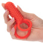 Silicone Vertical Dual Enhancer Vibrating Ring
